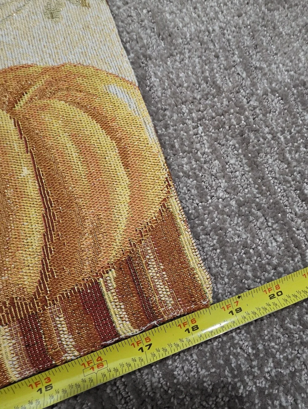 Set 4 Tapestry Placemats Fall Pumpkins Home Decor Dining Cottagecore Scrollwork
